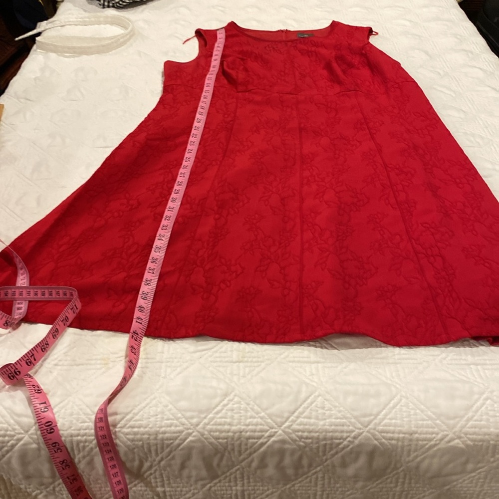 Adrianna Papell red A-line cocktail dress Size 18W fully lined zipper in back - Picture 9 of 12